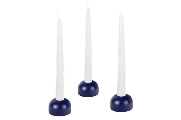 Kerzenhaltern LUMS 3er-Setz Blaubeerblau