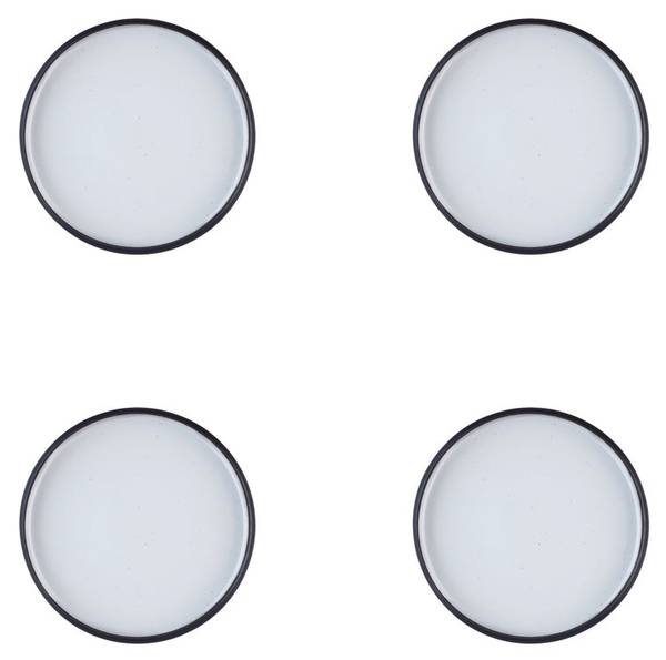 Bord GOURMET set van 4 zwart - keramiek - 16 x 3 x 16 cm