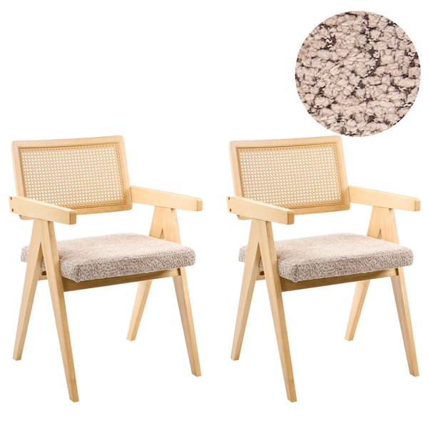 Chaise de salle à manger AVA Beige - Marron - Marron clair