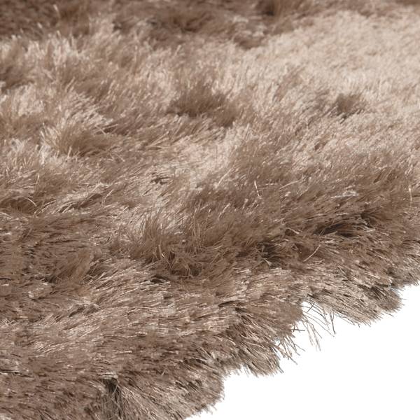 Hochflorteppich Praline Polyester - Rotbraun