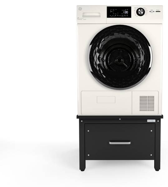 Socle pour machine à laver Elevano Noir - Métal - 62 x 42 x 65 cm