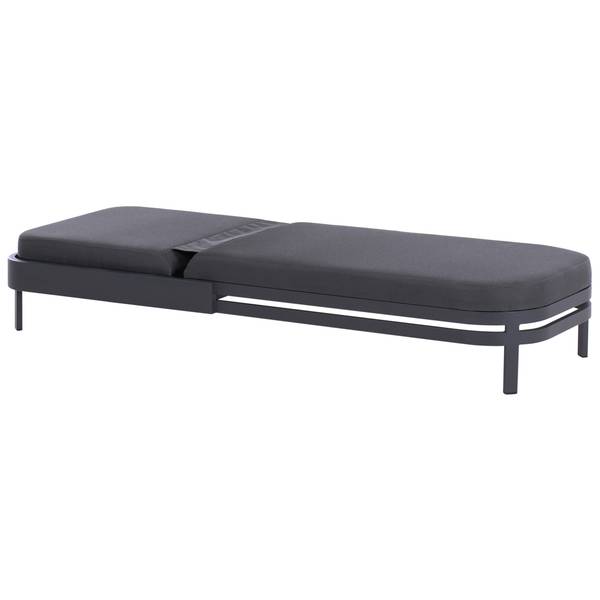 Gartenliege NETTUNO Grau - Metall - 65 x 33 x 194 cm