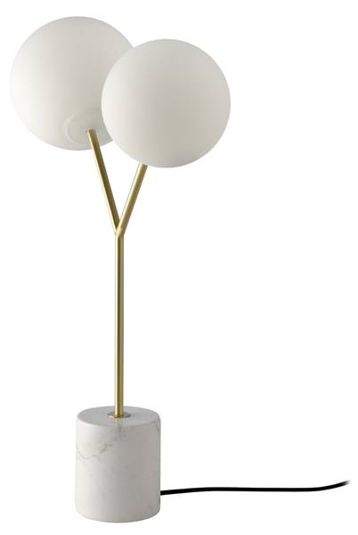 Lampe de bureau 8050 Doré - Blanc - Doré - Acier - Marbre - 53 x 63 x 20 cm