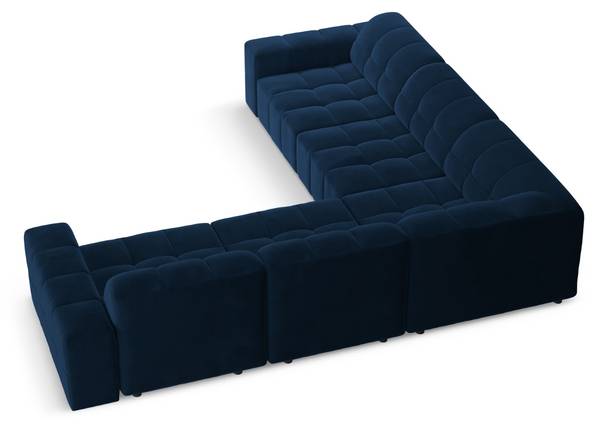 Ecksofa CHICAGO Hochglanz Nachtblau