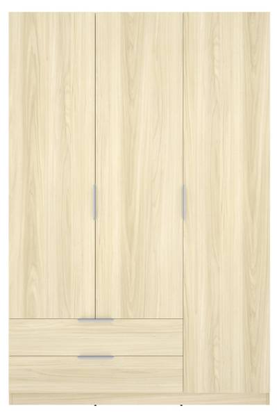 3-türiger Schrank Mayos Braun - Holzwerkstoff - 137 x 204 x 51 cm