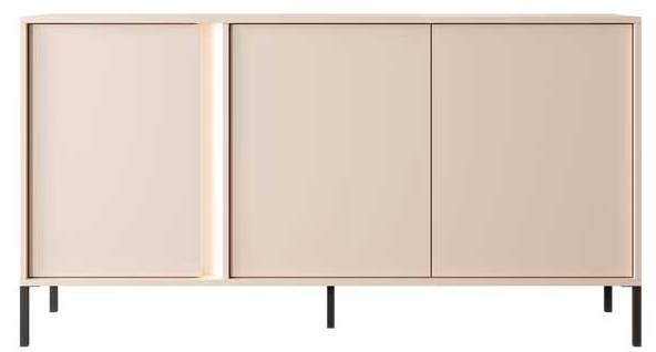 Kommode DAST mit LED-Beleuchtung Beige - Holzwerkstoff - 153 x 81 x 40 cm