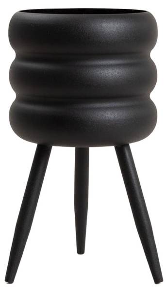 Blumenbeet BUUBLE Schwarz - Metall - 16 x 29 x 16 cm
