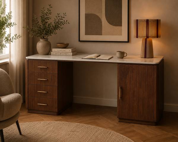 Schreibtisch Urban Chique Braun - Holzwerkstoff - 167 x 70 x 80 cm
