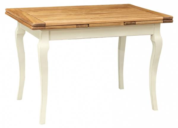 Esstisch Ausziehbar 120x80cm Braun - Weiß - Linde - 80 x 80 x 120 cm