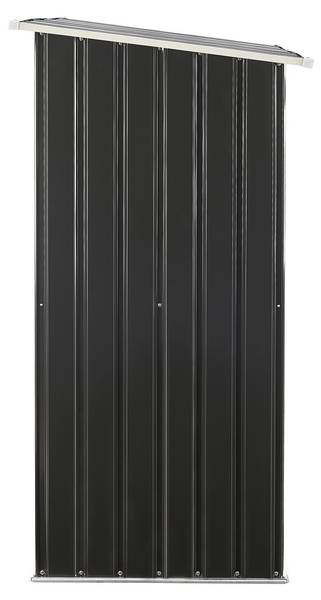 Holzunterstand Enno Grau - Metall - 83 x 154 x 163 cm