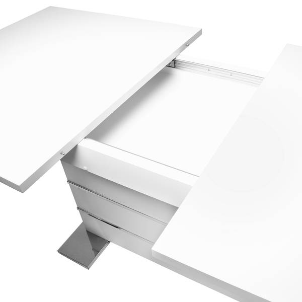 Table extensible 6-8 personnes - Rectang Blanc