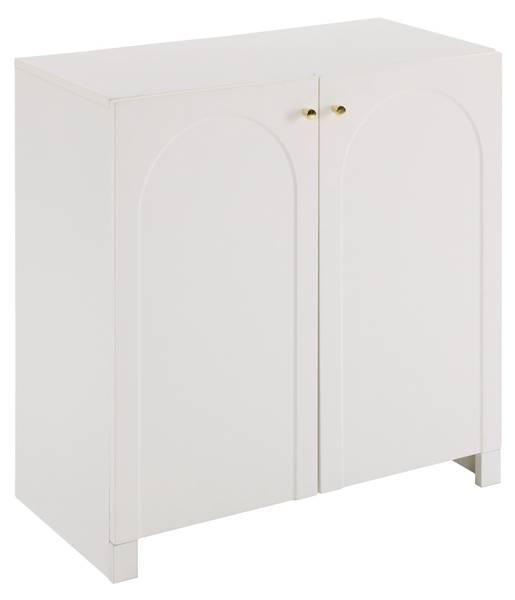 Zijkastje ArcLucy Ⅱ wit - plaatmateriaal op houtbasis - 80 x 80 x 40 cm