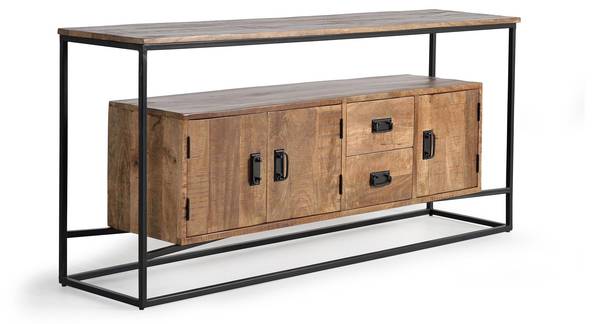 Anrichte 1258 1258 Braun - Massivholz - 40 x 80 x 180 cm
