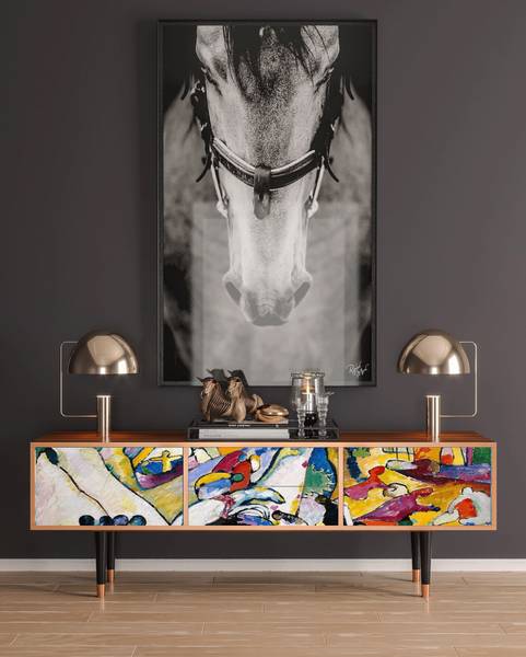 TV-Lowboard T4 Walnuss Holzwerkstoff - 170 x 59 x 48 cm