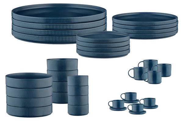 Serviesset SCANDI 36-delig blauw