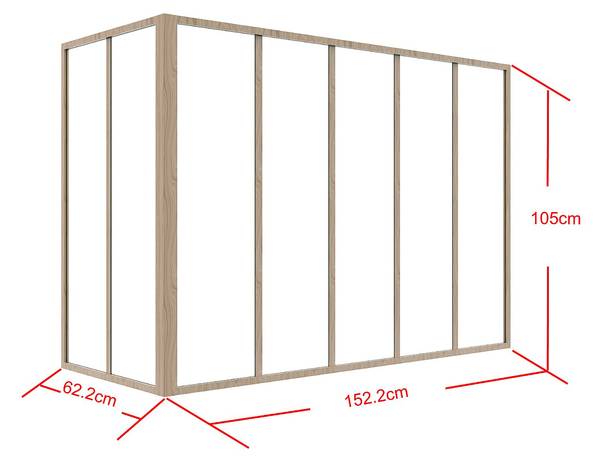 Glaswand BAYVIEW Breite: 150 cm