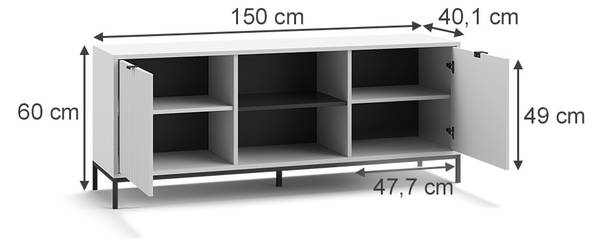 Lowboard Eliza 56401 Blanc