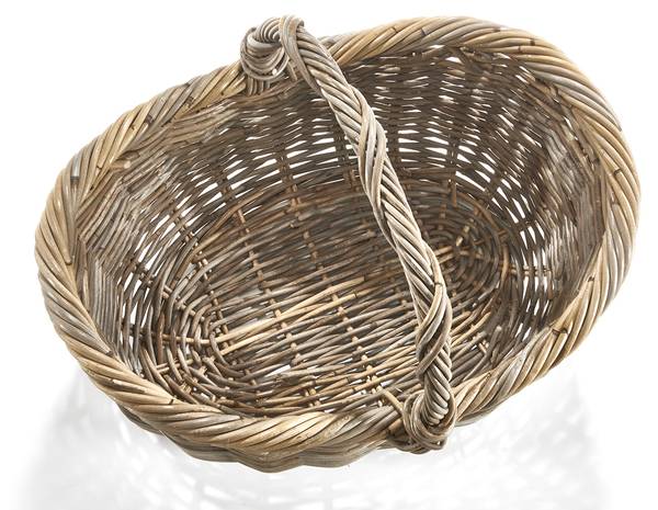 Korb EMMA Grau - Rattan - 40 x 37 x 50 cm