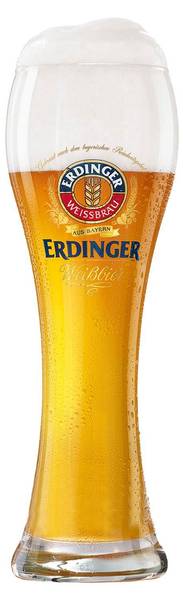 Weißbierglas Erdinger Glas - 8 x 26 x 8 cm