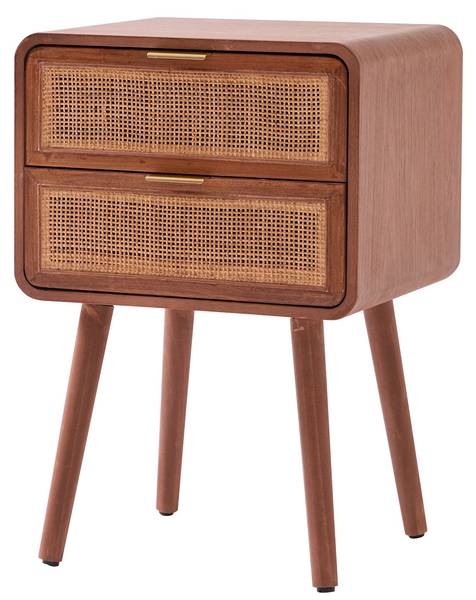 Nachttisch MALI Braun - Rattan - 42 x 62 x 34 cm
