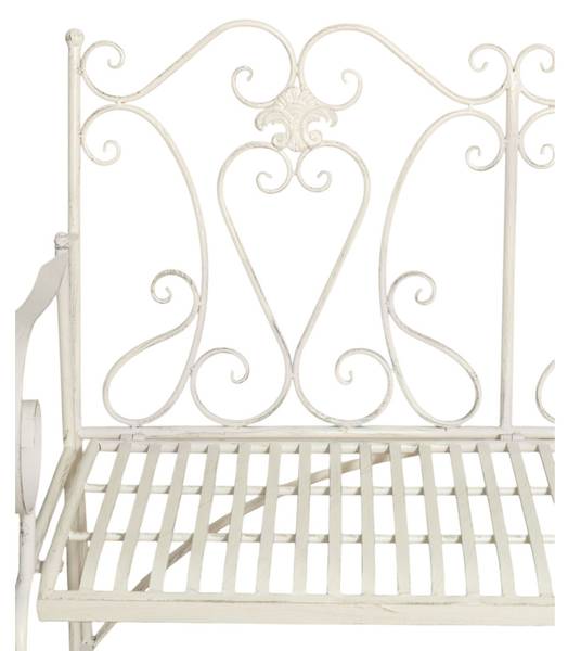 Tuinbank ESTATE wit - ijzer - 58 x 94 x 113 cm