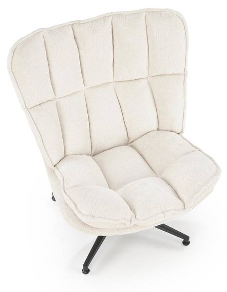 Sessel Fofana Beige - Bouclé - 77 x 91 x 77 cm