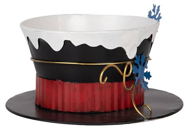 Dekorationsfigur Hut Xmas&Rady Schwarz - Metall - 22 x 12 x 22 cm