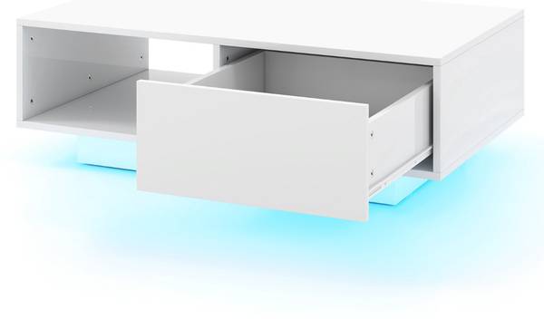LED Couchtisch JV11839WH Weiß