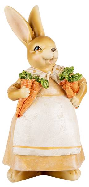Dekorationsfigur Kaninchen Easter&Atrick Braun - Kunststoff - 8 x 20 x 10 cm