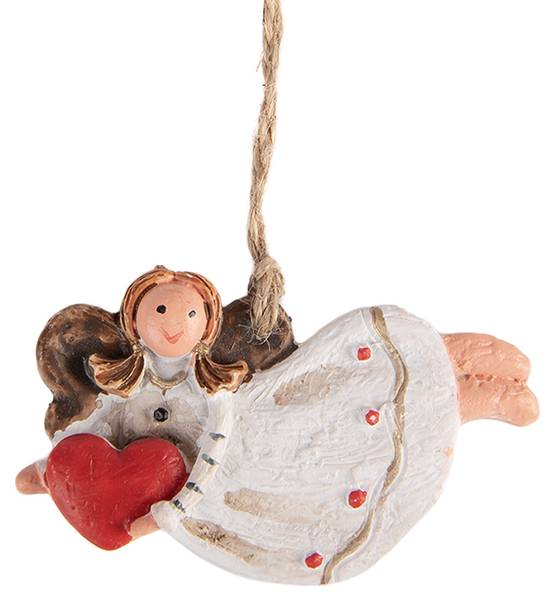 Weihnachtsanhänger Engel 666148 Weiß - Kunststoff - 1 x 5 x 7 cm