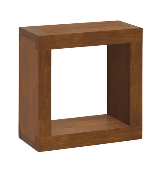 WANDREGAL AUS HOLZ 40 X 20 X 40 Braun - Holz teilmassiv - 40 x 40 x 20 cm
