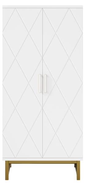 Küchenschrank BAMU339 Ⅴ Weiß - Holzwerkstoff - 60 x 130 x 40 cm