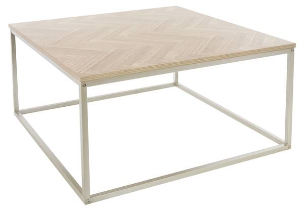 Table basse 490014710 Marron - Doré - Velours - 80 x 40 x 80 cm