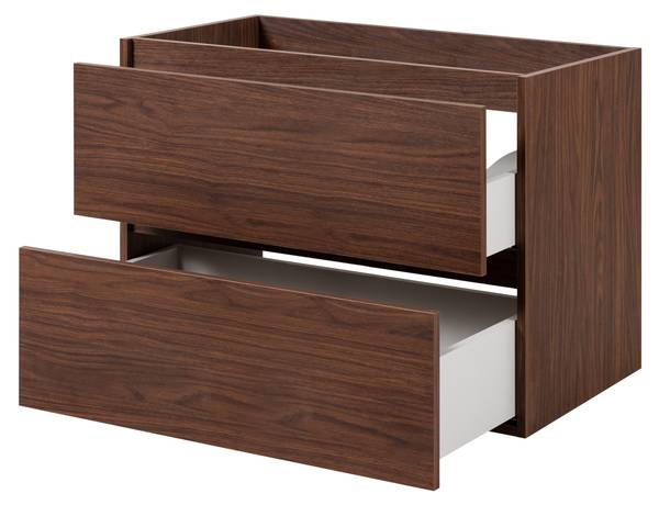 Meuble vasque Jordan I Chêne foncé - Largeur : 80 cm