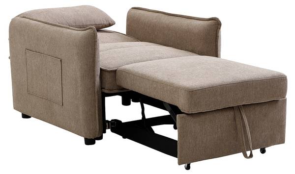 Schlafsessel FENORA Grau - Textil - 85 x 86 x 93 cm