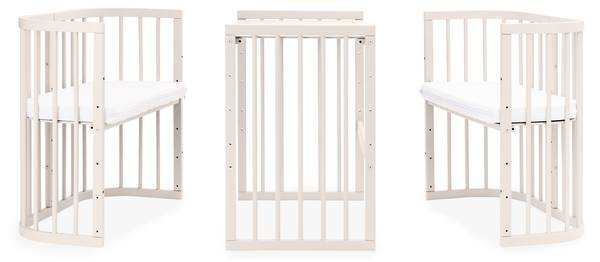 Babybett CLASSIC 7in1 2-tlg. Beige - Buche - 78 x 75 x 128 cm