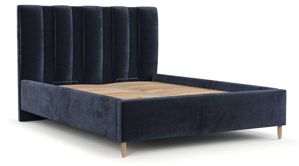 Polsterbett LOOM mit Stauraum Lotta Marineblau - Liegefläche Breite: 160 cm