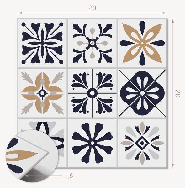 Vinyl tegels 00276748 (20er - Set) 20 x 20 cm