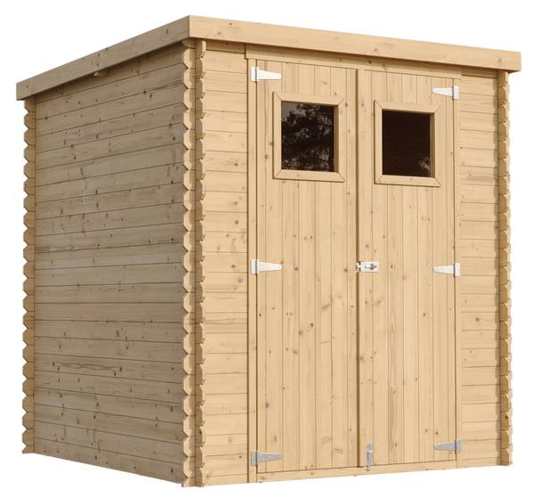 Gartenhaus mit Boden M309+M309G Beige - Fichte - 200 x 206 x 200 cm