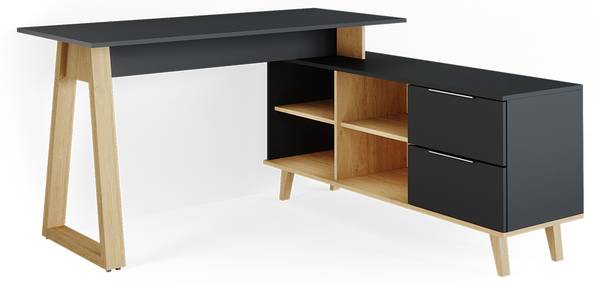 Schreibtisch Nautica 36904 Grau - Holzwerkstoff - 138 x 77 x 60 cm
