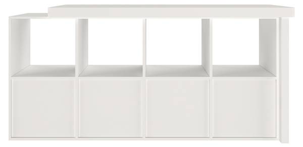 Hoekbureau CHANGLucy wit - plaatmateriaal op houtbasis - 140 x 78 x 120 cm