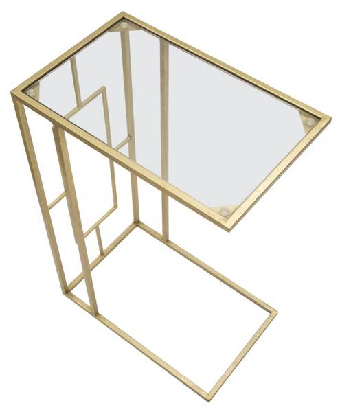 Beistelltisch C Gold - Metall - 41 x 60 x 26 cm