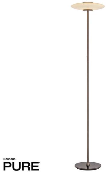 LED Stehleuchte PURE Vitrum Dunkelbraun - Graumetallic