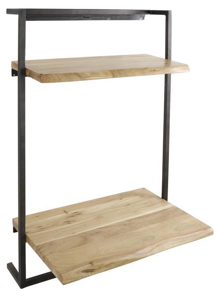 Schreibtisch AIR Braun - Massivholz - 65 x 100 x 45 cm