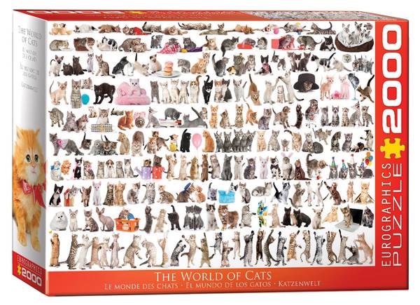 Puzzle Welt der Katzen Papier - 26 x 7 x 36 cm