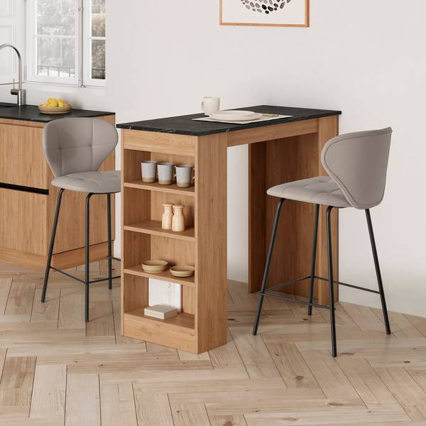 Barhocker MAURA 2er-Set Beige - Kunststoff - 52 x 67 x 45 cm