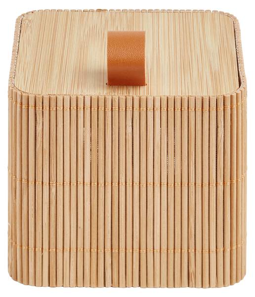 Dekobox TOM Beige - Holz teilmassiv - 10 x 10 x 8 cm