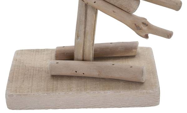 Sculpture Flamant Nature Marron - Bois massif - 9 x 56 x 31 cm