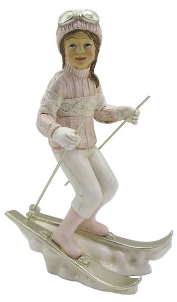 Figur Kind Weihnachten-Angel Pink - Kunststoff - 8 x 19 x 12 cm