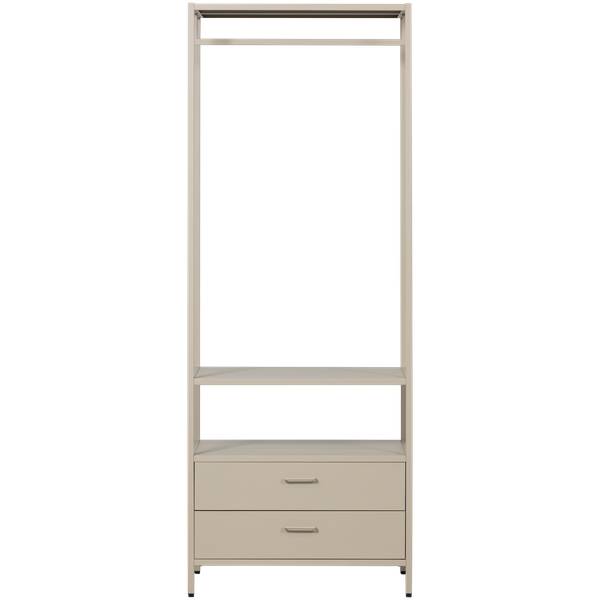 Kleiderschrank Ferris Grau - Eisen - Stahl - 70 x 185 x 54 cm